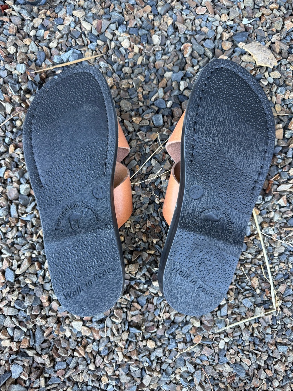 Jerusalem Leather Cross-Strap Sandals in Tan Size 10 - Picture 3 of 3